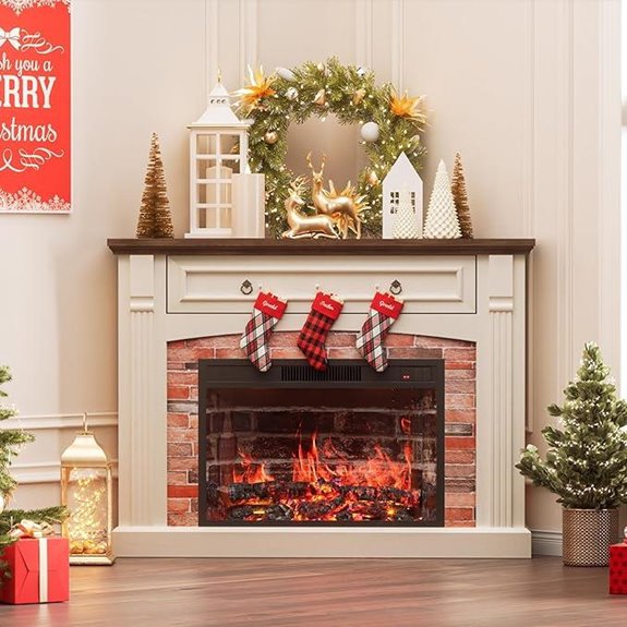 tv stand with fireplace
