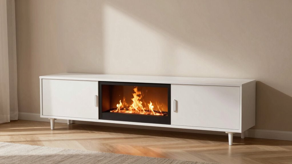 white fireplace enhances ambiance