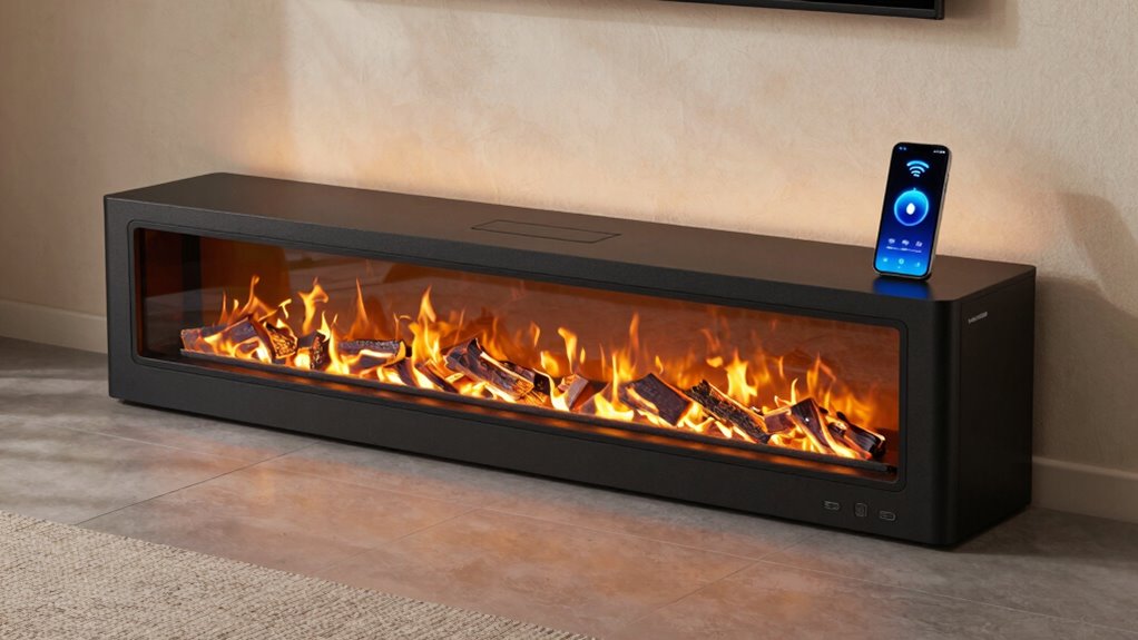 wifi controlled electric fireplaces