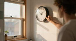 I Moved A Clock To My Bathroom, And It Changed My Morning Routine Forever