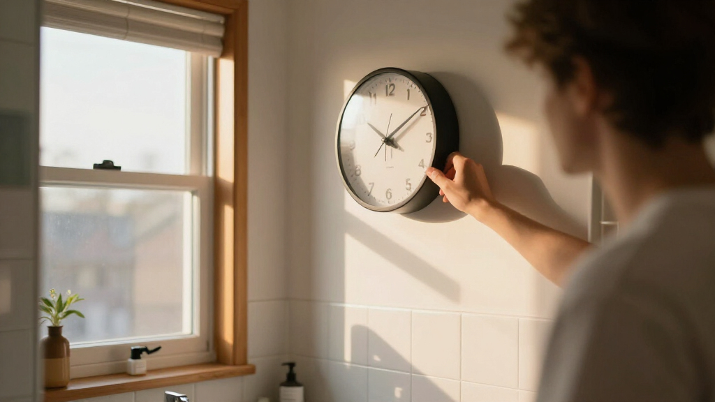 I Moved A Clock To My Bathroom, And It Changed My Morning Routine Forever