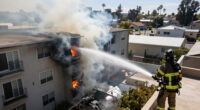 Fire Damages Multi-story Apartment Building Beverly Hills - NBC Los Angeles