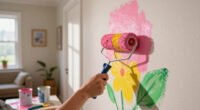 Her Sister Painted Flowers On Her Hallway Walls — Now It’s A Colorful Escape