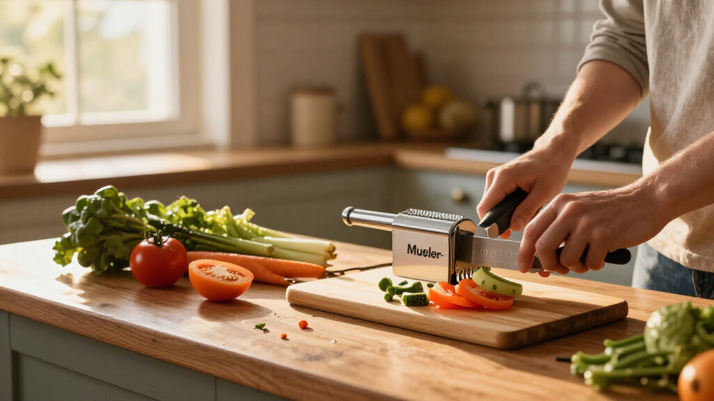 Mueller The Real Original Pro Vegetable Chopper & Mandoline Slicer, 10-In-1 | Since 2013, 8 Blade Food Veggie Chopper, Onion Vegetable Cutte