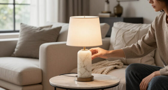 Walmart's New $25 Travertine-Look Lamp Looks Shockingly High-End