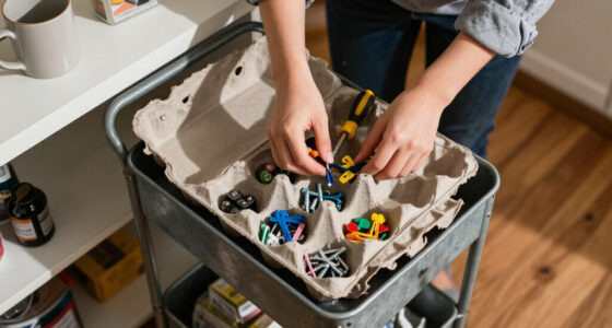 Ditch Bins: The Smarter Way To Organize A Storage Cart Using Empty Egg Cartons