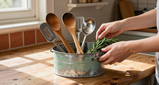 Turn An Old Chicken Feeder Into A Utensil Holder For Rustic Kitchens