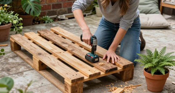 Woman Upcycles Old Wood Pallets Into A Backyard Showpiece With An Impressive DIY
